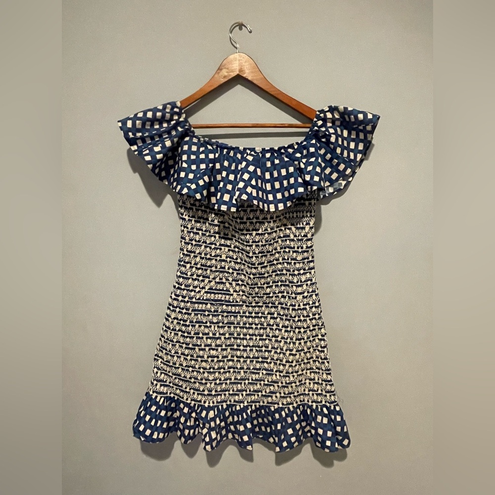 Corey Lynn Calter off-the shoulder dress